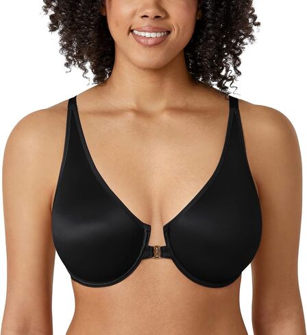 AISILIN Women's Smooth Front Closure Bra Unlined Underwire Plus Size Plunge Bras in Kuwait