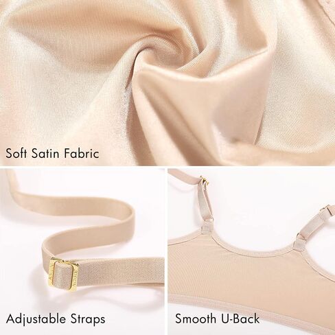 AISILIN Women's Smooth Front Closure Bra Unlined Underwire Plus Size Plunge Bras in Kuwait