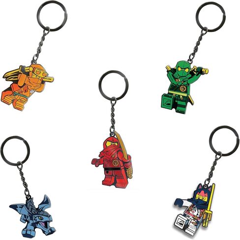 LEGO Ninjago Enamel Keychain Bundle, includes 5 enamel keychains in Kuwait