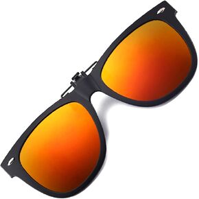 OopsMi Polarized Clip-on Sunglasses Unisex Anti-Glare Driving Sunglasses With Flip Up for Prescription Glasses