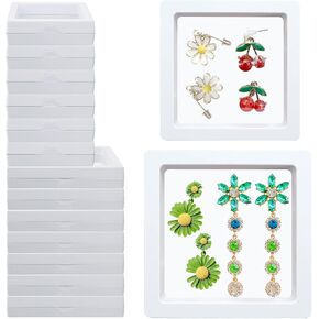 HUATK Clear Jewelry Organizer Small Travel Jewelry Boxes Stackable Jewelry Storage Case for Rings Earrings Necklace Bracelets Gift Box Girls Women in Kuwait