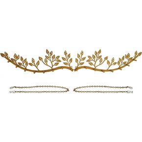 Wovsuo Wall Mounted Jewelry Necklace Holder Organizer with 8 Hooks and 43 Holes, Neatly Hanging Earring, Bracelet, and Keys - Rustic Gold Metal Tree Leaf Branch Wall Décor in Kuwait