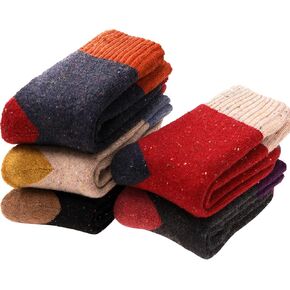 جوارب نسائية من الصوف تتسم بأنها سميكة حرارية ثقيلة زغبية مطبوع عليها للتمتع بشتاء دافئ - طقم للطقس البارد مكون من 5 أزواج in Kuwait