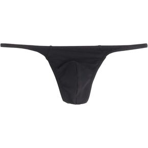 Golirsteca Men's Cotton Low Waist Bulge Pouch G-String Thongs Underwear Spaghetti Strap Thong Panties