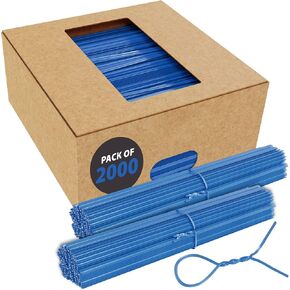 Green Twist Ties for Bags | Bulk 2000 Pack with Dispenser Box | 4" Coated Wire Ties Reusable Bread Twisty Ties for Plastic Bags