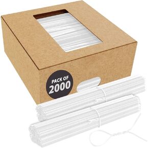 Green Twist Ties for Bags | Bulk 2000 Pack with Dispenser Box | 4" Coated Wire Ties Reusable Bread Twisty Ties for Plastic Bags in Kuwait