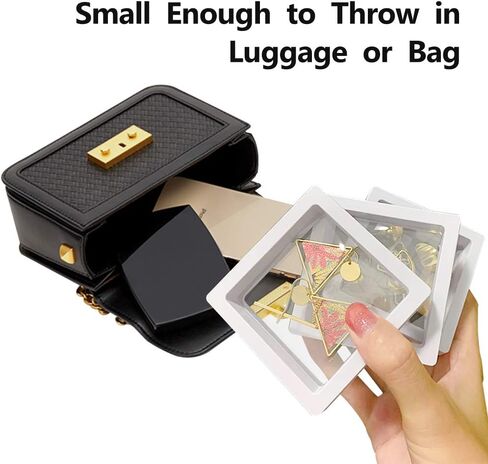 HUATK Clear Jewelry Organizer Small Travel Jewelry Boxes Stackable Jewelry Storage Case for Rings Earrings Necklace Bracelets Gift Box Girls Women in Kuwait