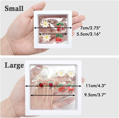 HUATK Clear Jewelry Organizer Small Travel Jewelry Boxes Stackable Jewelry Storage Case for Rings Earrings Necklace Bracelets Gift Box Girls Women in Kuwait