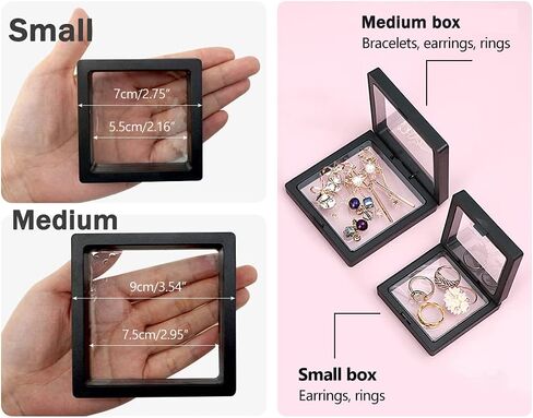 HUATK Clear Jewelry Organizer Small Travel Jewelry Boxes Stackable Jewelry Storage Case for Rings Earrings Necklace Bracelets Gift Box Girls Women in Kuwait