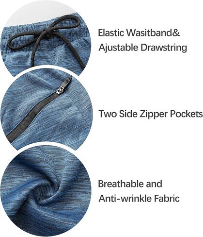 PRTCYPNT شورت رياضي للرجال سريع الجفاف 10 بوصة شورت رياضي مع جيوب بسحاب وأربطة in Kuwait