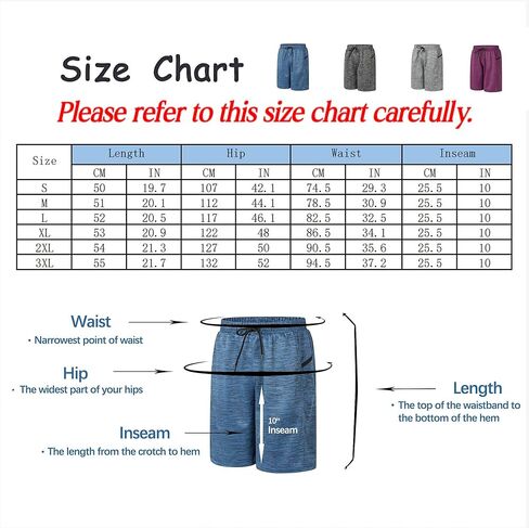 PRTCYPNT شورت رياضي للرجال سريع الجفاف 10 بوصة شورت رياضي مع جيوب بسحاب وأربطة in Kuwait