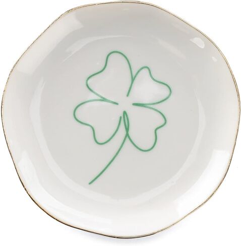 صينية مجوهرات VINCOMIC حلية طبق حلية، مطبوعات فنية بسيطة على شكل فيل، هدايا للنساء/الفتيات لها، ديكور منزلي من السيراميك باللون الأبيض in Kuwait