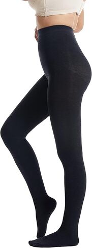 جوارب شتوية من Frola للنساء، جوارب دافئة للشتاء، 200D جوارب حرارية رقيقة للغاية من الكشمير، متوسط/كبير، أسود in Kuwait