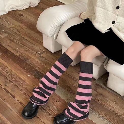Rvnsu Women's Leg Warmers Star Pattern Knitted Leg Warmers Y2k Kawaii Socks Harajuku Fairycore Clothing in Saudi Arabia