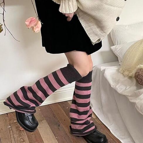 Rvnsu Women's Leg Warmers Star Pattern Knitted Leg Warmers Y2k Kawaii Socks Harajuku Fairycore Clothing in Saudi Arabia