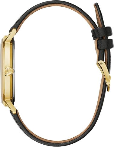 Bulova Men's Masonic Gold Tone with Black Leather Strap 3-Hand Quartz Watch Style: 97A149 in Saudi Arabia