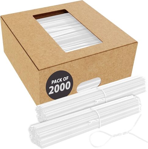 Green Twist Ties for Bags | Bulk 2000 Pack with Dispenser Box | 4" Coated Wire Ties Reusable Bread Twisty Ties for Plastic Bags in Kuwait