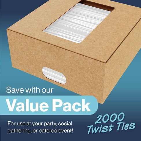 Green Twist Ties for Bags | Bulk 2000 Pack with Dispenser Box | 4" Coated Wire Ties Reusable Bread Twisty Ties for Plastic Bags in Kuwait