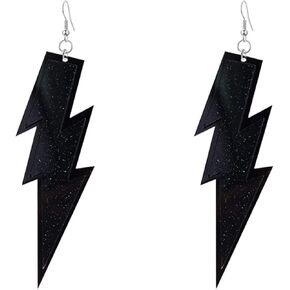 GBAHFY Multicolor 80s Neon Earrings Acrylic Exaggerated Women Lightning Bolt Dangle Earrings Halloween Jewelry 80's Party in Saudi Arabia