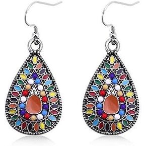 1 Pair Dangle Earrings Vintage Drop Earring Handmade Bohemian Teardrop Earrings in Saudi Arabia