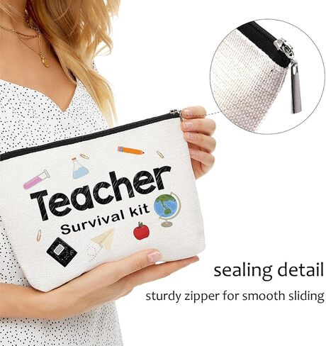 مجموعة نجاة المعلمين، هدية تقدير للمعلمين للنساء، شنطة اقلام رصاص للمعلمين، هدايا للمعلمين للنساء، لمرحلة ما قبل المدرسة والمرحلة الابتدائية، شنطة مستحضرات تجميل مقاومة للماء، شنط مكياج للمدرسة in Kuwait