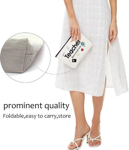 مجموعة نجاة المعلمين، هدية تقدير للمعلمين للنساء، شنطة اقلام رصاص للمعلمين، هدايا للمعلمين للنساء، لمرحلة ما قبل المدرسة والمرحلة الابتدائية، شنطة مستحضرات تجميل مقاومة للماء، شنط مكياج للمدرسة in Kuwait