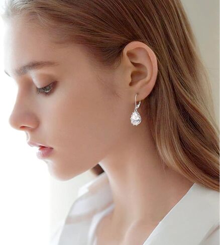 YONVUN Crystal Zircon Drop Dangle Leverback Earrings Plated 18k Gold Teardrop Oval Pear Gemstone Birthstone Jewelry Set Gift for Wife Mom Daughter Girlfriend Her in Kuwait