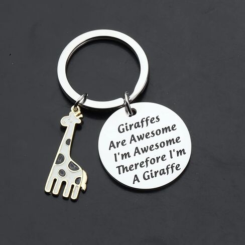 POTIY Funny Giraffe Keychain Giraffe Gift Idea Giraffes Are Awesome Keychain Cute Giraffe Gift  Giraffe Lover Gifts in Saudi Arabia