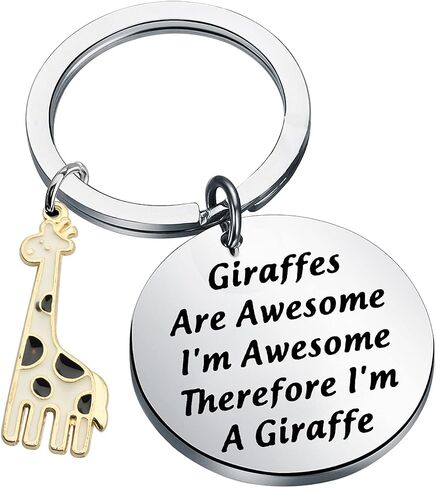 POTIY Funny Giraffe Keychain Giraffe Gift Idea Giraffes Are Awesome Keychain Cute Giraffe Gift  Giraffe Lover Gifts in Saudi Arabia