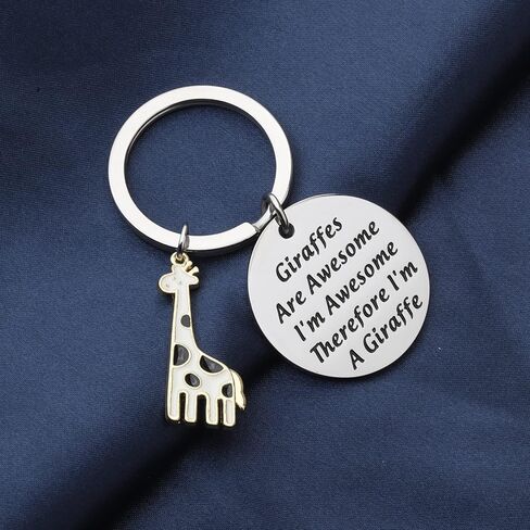 POTIY Funny Giraffe Keychain Giraffe Gift Idea Giraffes Are Awesome Keychain Cute Giraffe Gift  Giraffe Lover Gifts in Saudi Arabia