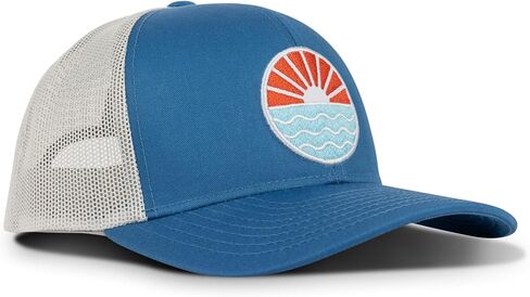 قبعة سائق الشاحنة Tuck Life Mesh Back Sun Wave - أزرق/فضي - إغلاق خلفي - عدد 1 in Kuwait