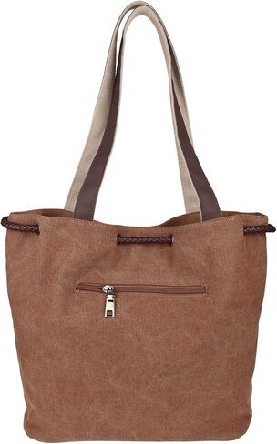 ارسينشيل حقيبة يد قماشية للنساء حقيبة كتف للشاطئ حقيبة يد للعمل والمدرسة والسفر حقيبة تسوق, M in Kuwait