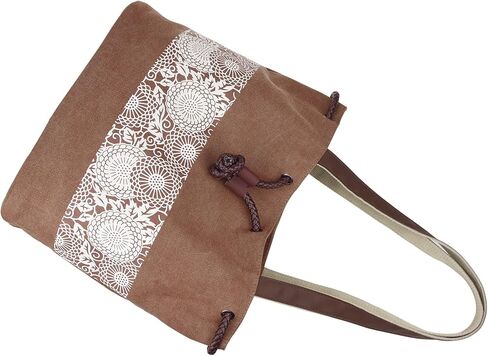 ارسينشيل حقيبة يد قماشية للنساء حقيبة كتف للشاطئ حقيبة يد للعمل والمدرسة والسفر حقيبة تسوق, M in Kuwait