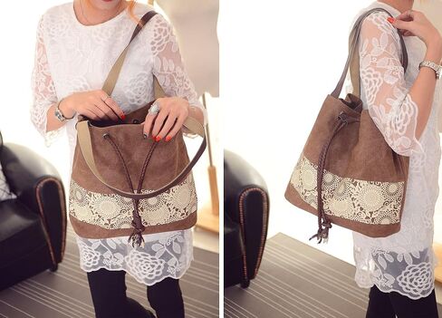 ارسينشيل حقيبة يد قماشية للنساء حقيبة كتف للشاطئ حقيبة يد للعمل والمدرسة والسفر حقيبة تسوق, M in Kuwait