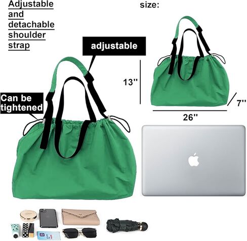 NAARIIAN Lightweight Tote Bag with Zipper Pockets Women Men Large Shoulder Bag for School Work Travel Shopping in Kuwait
