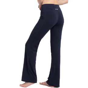 سيكرو سروال واسع للنساء مع جيب واسع الساق اليوغا طماق عالية الخصر Sweatpant جرس قيعان القطن بنطلون كاجوال