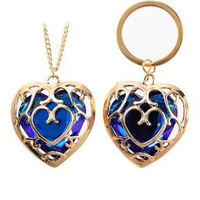 Winssigma Cosplay Necklace and Keychain Jewelry Set for Men and Women, Vintage Pendant Necklace for Fans