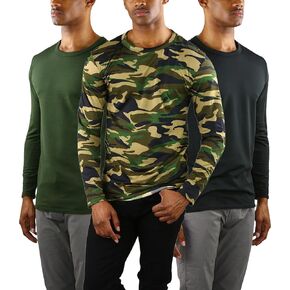 ToBeInStyle Men's Premium Fleece Lined Microfiber Thermal Long Sleeve Crewneck Shirt Top
