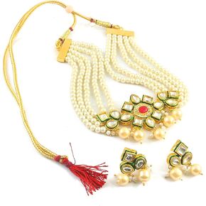 ANDYWARS FASHION Kundan Choker Necklace set with Earrings Indian Festive Jewelry set Gifts for Her Indian Jewellery