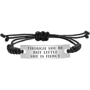 Suixining Handmade Inspirational Braided ID Bracelet Adjustable Cord Rope Mantra Bracelet Bangle Friendship Jewelry