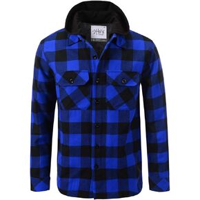 Shaka Wear Men's Plaid Shirts – Flannel Long Sleeve Casual Button Up Fleece Soft Quilted Lined Jacket Regular and Big Size in Kuwait