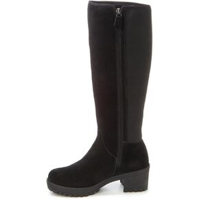 Jambu Womens Doyle Waterproof Pull On Casual Boots Knee High Mid Heel 2-3" - Black in Kuwait