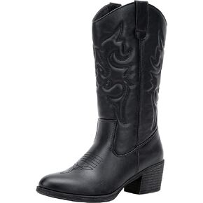 Vepose Women's 9801 Cowboy Knee High Cowgirl Boots for Women