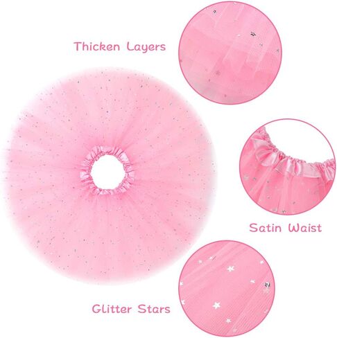 يوشارم 10 قطع من تاج الاميرة توتو الاكسسوارات التنكرية، تاج الباليه هدايا عيد ميلاد الاميرة هدايا حفلات الاميرة للبنات in Kuwait