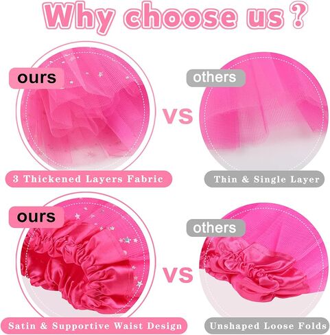 يوشارم 10 قطع من تاج الاميرة توتو الاكسسوارات التنكرية، تاج الباليه هدايا عيد ميلاد الاميرة هدايا حفلات الاميرة للبنات in Kuwait