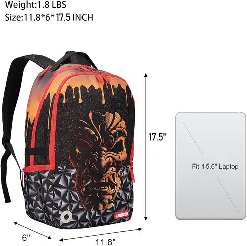UNIKER Graffiti Backpack for School,Casual Daypack,Designer Laptop Backpack for 15.6 Inch Laptop in Kuwait