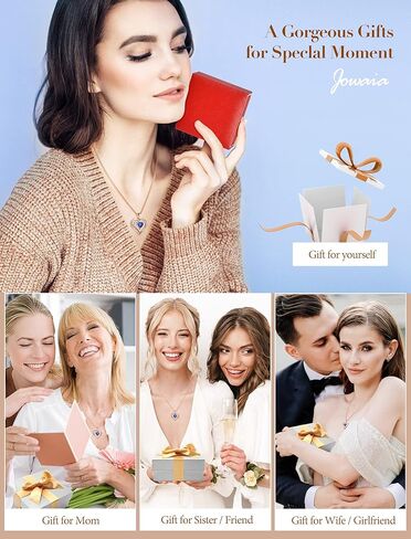 قلادة جوهرة الميلاد من الفضة الإسترليني عيار 925 للنساء العصرية، مجوهرات الزوجة من الذهب الوردي، قلادات صديقة مطلية بالذهب الأبيض عيار 18 قيراط، مجوهرات I Love You الذهبية لأمي الجدة، هدايا عيد ميلاد الأم لعيد الحب in Kuwait
