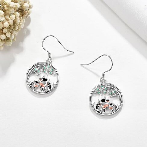 Cow Earrings S925 Sterling Silver Cow Dangle Earrings Cow Jewelry Gifts for Women Girls in Kuwait