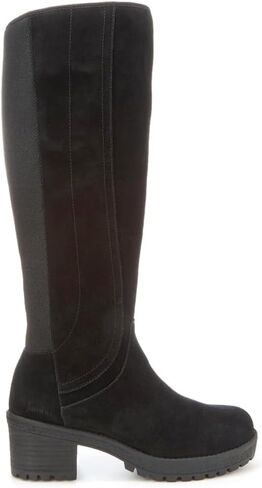 Jambu Womens Doyle Waterproof Pull On Casual Boots Knee High Mid Heel 2-3" - Black in Kuwait