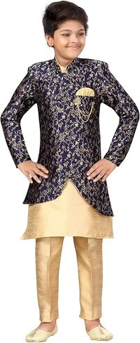 AHHAAAA طقم ملابس تقليدية شيرواني كورتا وبيجامة للأولاد 479 in Kuwait